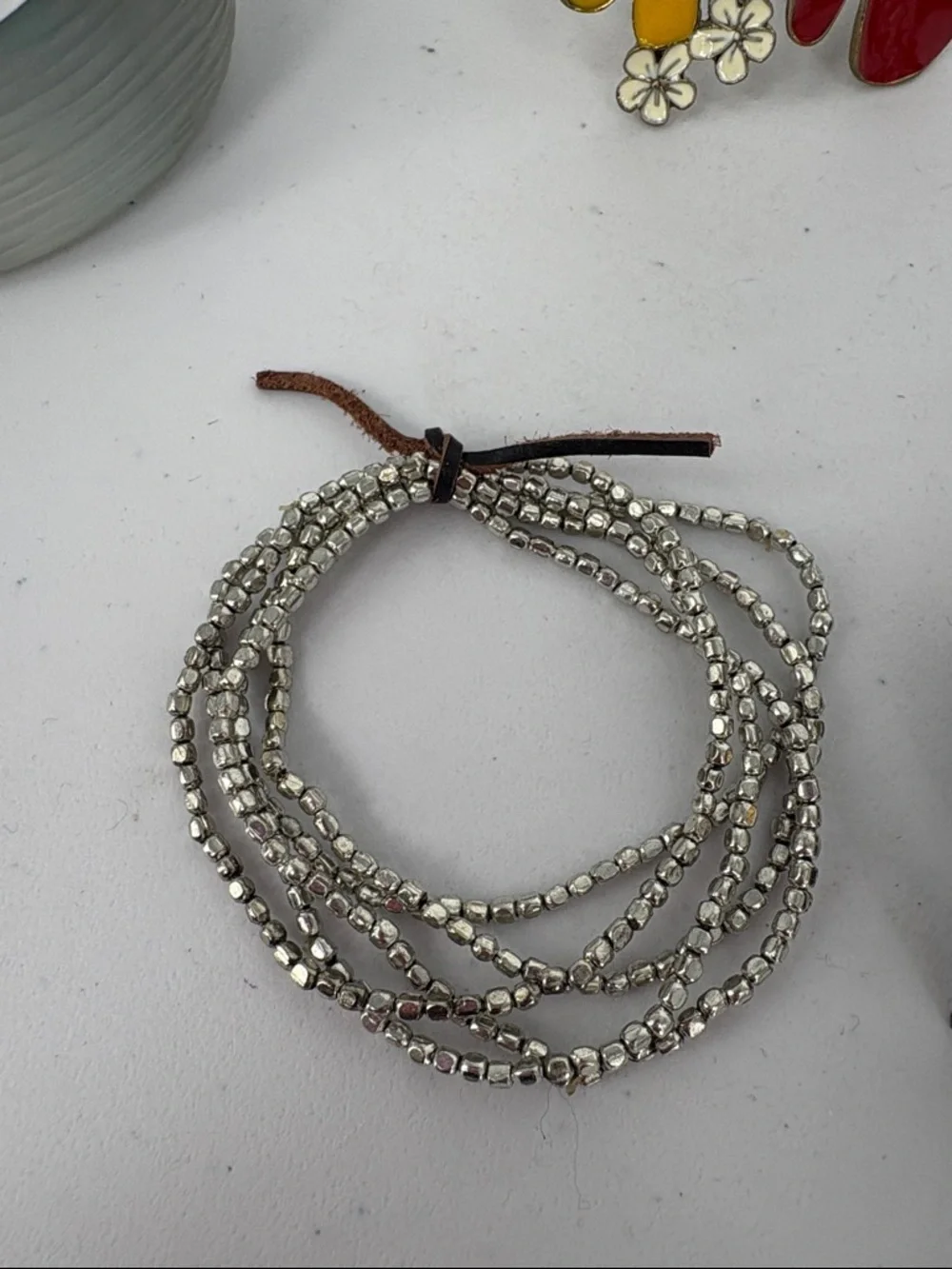 🐯 LOT: Mixed Metal and Enamel Floral Bracelet and Bangle Set etc